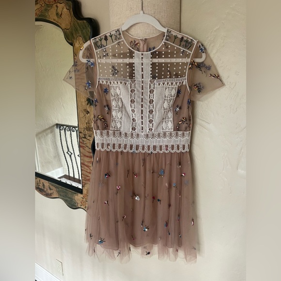 Valentino Embellished Tulle Mini Dress - Picture 3 of 12